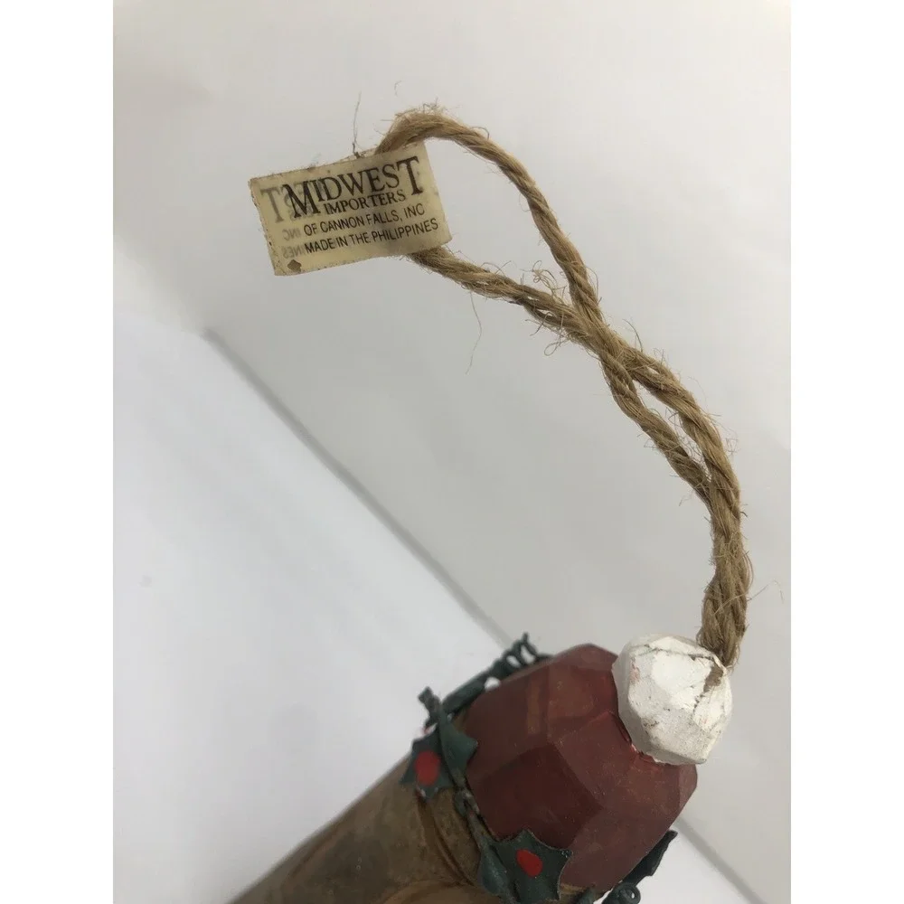 Midwest Cannon Falls‎ Folk Santa Christmas Tree Ornament Primitive Hand Painted